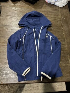 Reebok Toddler 4T Navy Hooded Windbreaker Jacket
